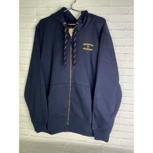 NEW Yellowstone Dutton Ranch Montana Licensed Zip Up Hoodie Blue Mens Size 2XL